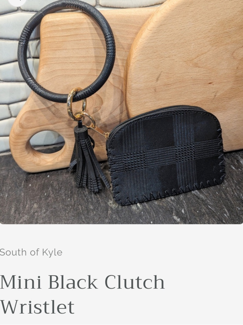 Mini Black Clutch Wristlet